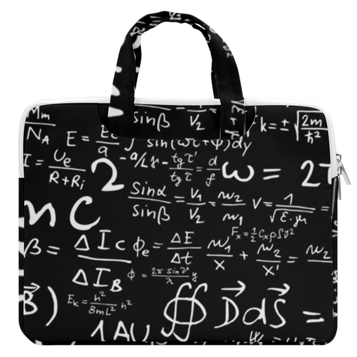 E=mc2 Text Science Albert Einstein Formula Mathematics Physics MacBook Pro 13  Double Pocket Laptop Bag