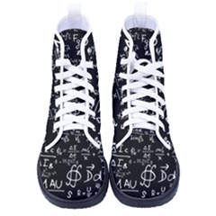 E=mc2 Text Science Albert Einstein Formula Mathematics Physics Men s High-top Canvas Sneakers by uniart180623