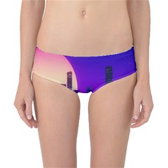 The Sun Night Music The City Background 80s, 80 s Synth Classic Bikini Bottoms by uniart180623