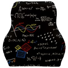 Black Background With Text Overlay Mathematics Formula Board Car Seat Velour Cushion  by uniart180623