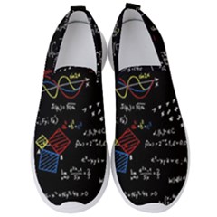 Black Background With Text Overlay Mathematics Formula Board Men s Slip On Sneakers by uniart180623