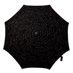 Black Background With Text Overlay Digital Art Mathematics Hook Handle Umbrellas (medium) by uniart180623