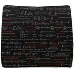 Black Background With Text Overlay Digital Art Mathematics Seat Cushion by uniart180623