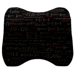 Black Background With Text Overlay Digital Art Mathematics Velour Head Support Cushion by uniart180623