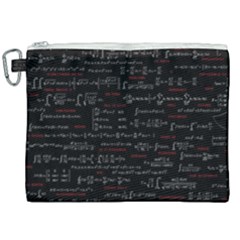 Black Background With Text Overlay Digital Art Mathematics Canvas Cosmetic Bag (xxl) by uniart180623