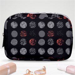 Black And Multicolored Polka Dot Artwork Digital Art Make Up Pouch (small) by uniart180623