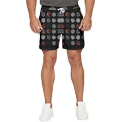 Black And Multicolored Polka Dot Artwork Digital Art Men s Runner Shorts by uniart180623