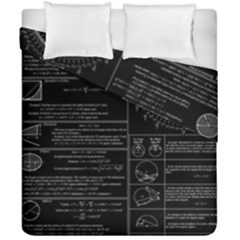 Black Background With Text Overlay Mathematics Trigonometry Duvet Cover Double Side (california King Size) by uniart180623