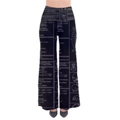 Black Background With Text Overlay Mathematics Trigonometry So Vintage Palazzo Pants by uniart180623