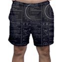 Black Background With Text Overlay Mathematics Trigonometry Men s Shorts View1