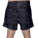 Black Background With Text Overlay Mathematics Trigonometry Men s Shorts View2