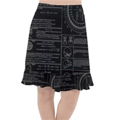 Black Background With Text Overlay Mathematics Trigonometry Fishtail Chiffon Skirt