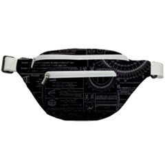 Black Background With Text Overlay Mathematics Trigonometry Fanny Pack by uniart180623