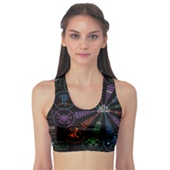 Zodiac Geek Fitness Sports Bra by uniart180623