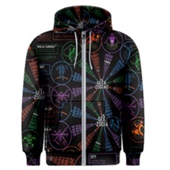 Zodiac Geek Men s Zipper Hoodie by uniart180623