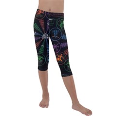 Zodiac Geek Kids  Lightweight Velour Capri Leggings  by uniart180623