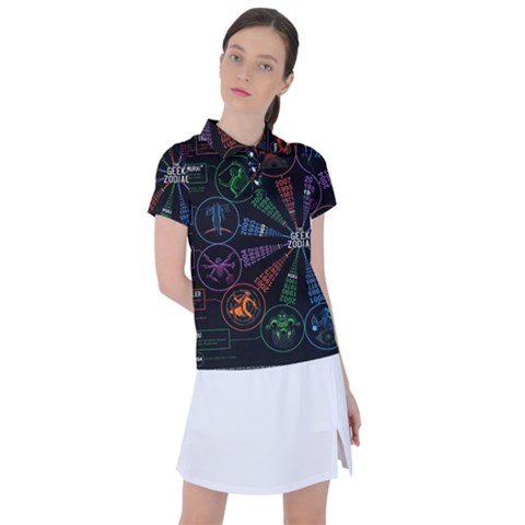 Zodiac Geek Women s Polo Tee by uniart180623