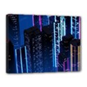 Night Music The City Neon Background Synth Retrowave Canvas 16  x 12  (Stretched) View1