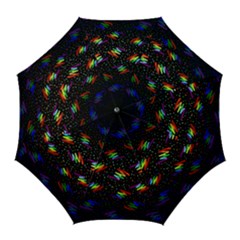 Rainbows Pixel Pattern Golf Umbrellas by uniart180623