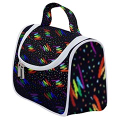 Rainbows Pixel Pattern Satchel Handbag