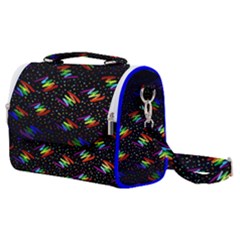 Rainbows Pixel Pattern Satchel Shoulder Bag by uniart180623