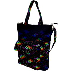 Rainbows Pixel Pattern Shoulder Tote Bag by uniart180623