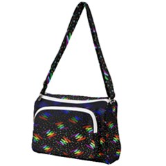 Rainbows Pixel Pattern Front Pocket Crossbody Bag by uniart180623