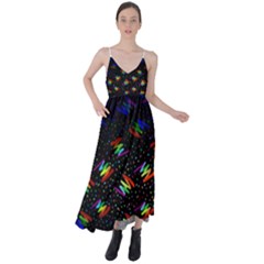 Rainbows Pixel Pattern Tie Back Maxi Dress by uniart180623