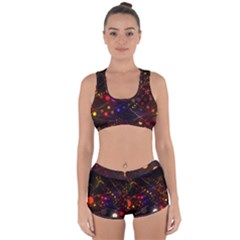 Abstract Light Star Design Laser Light Emitting Diode Racerback Boyleg Bikini Set by uniart180623