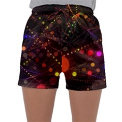 Abstract Light Star Design Laser Light Emitting Diode Sleepwear Shorts by uniart180623