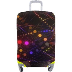 Abstract Light Star Design Laser Light Emitting Diode Luggage Cover (large) by uniart180623