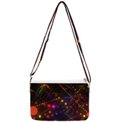 Abstract Light Star Design Laser Light Emitting Diode Double Gusset Crossbody Bag by uniart180623