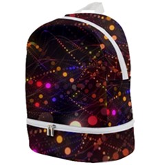 Abstract Light Star Design Laser Light Emitting Diode Zip Bottom Backpack by uniart180623