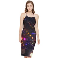 Abstract Light Star Design Laser Light Emitting Diode Bodycon Cross Back Summer Dress by uniart180623