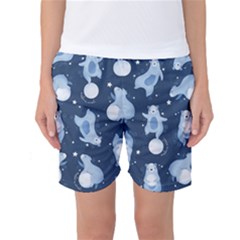 Bear Pattern Patterns Planet Animals Women s Basketball Shorts by uniart180623