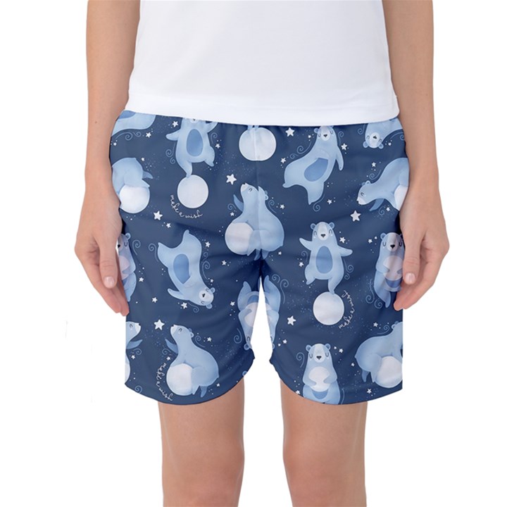 Bear Pattern Patterns Planet Animals Women s Basketball Shorts