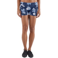 Bear Pattern Patterns Planet Animals Yoga Shorts by uniart180623