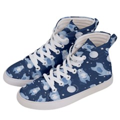 Bear Pattern Patterns Planet Animals Women s Hi-top Skate Sneakers by uniart180623