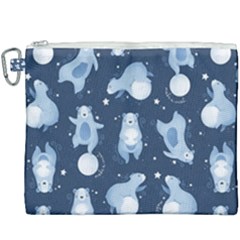 Bear Pattern Patterns Planet Animals Canvas Cosmetic Bag (xxxl) by uniart180623