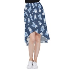 Bear Pattern Patterns Planet Animals Frill Hi Low Chiffon Skirt by uniart180623