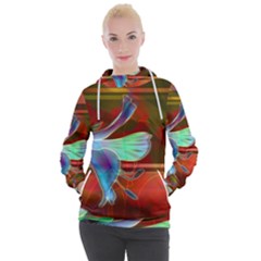 Abstract Fractal Design Digital Wallpaper Graphic Backdrop Women s Hooded Pullover by uniart180623