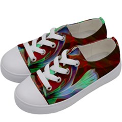 Abstract Fractal Design Digital Wallpaper Graphic Backdrop Kids  Low Top Canvas Sneakers by uniart180623