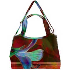 Abstract Fractal Design Digital Wallpaper Graphic Backdrop Double Compartment Shoulder Bag by uniart180623