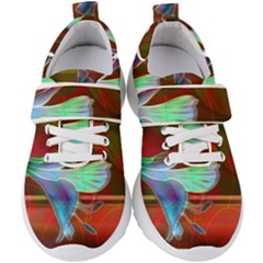 Abstract Fractal Design Digital Wallpaper Graphic Backdrop Kids  Velcro Strap Shoes by uniart180623