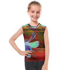 Abstract Fractal Design Digital Wallpaper Graphic Backdrop Kids  Mesh Tank Top by uniart180623