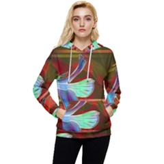 Abstract Fractal Design Digital Wallpaper Graphic Backdrop Women s Lightweight Drawstring Hoodie by uniart180623