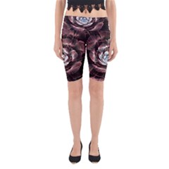 Flower Fractal Art Cool Petal Abstract Yoga Cropped Leggings by uniart180623