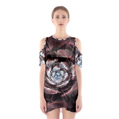 Flower Fractal Art Cool Petal Abstract Shoulder Cutout One Piece Dress by uniart180623