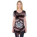 Flower Fractal Art Cool Petal Abstract Short Sleeve Tunic  View1