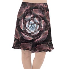 Flower Fractal Art Cool Petal Abstract Fishtail Chiffon Skirt by uniart180623